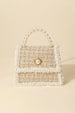  Pearly Trim Woven Handbag Trendsi