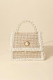  Pearly Trim Woven Handbag Trendsi