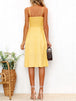 Cutout Smocked Sweetheart Neck Cami Dress -BazaarBey - www.shopbazaarbey.com