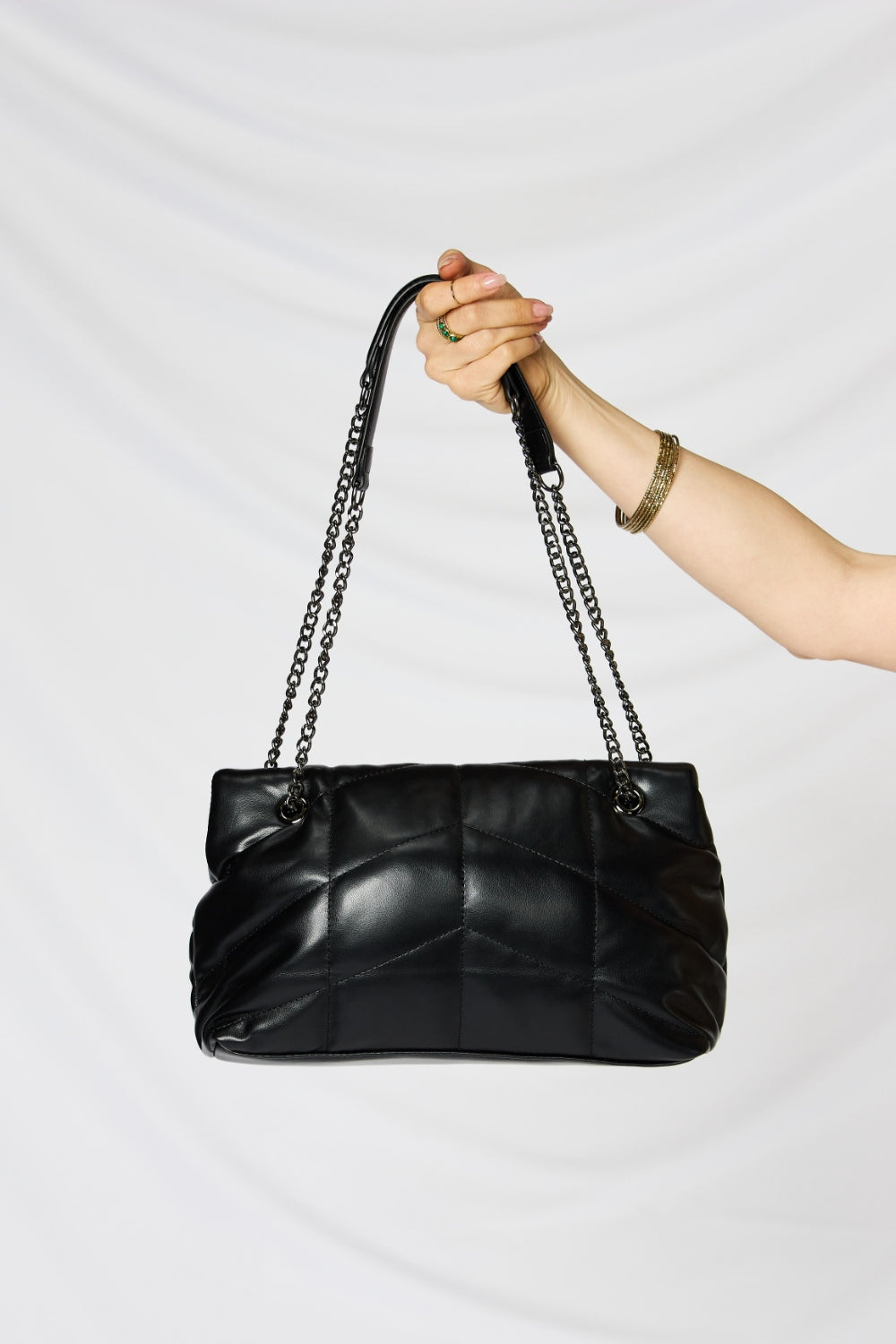  PU Leather Chain Handbag Trendsi