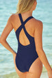 Crisscross Back One-Piece Swimsuit Trendsi