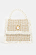  Pearly Trim Woven Handbag Trendsi