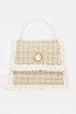  Pearly Trim Woven Handbag Trendsi