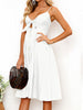 Cutout Smocked Sweetheart Neck Cami Dress -BazaarBey - www.shopbazaarbey.com