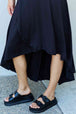  First Choice High Waisted Flare Maxi Skirt in Black 