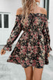 Floral Off-Shoulder Flounce Sleeve Dress -BazaarBey - www.shopbazaarbey.com