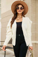  Puff Sleeve V-Neck Fuzzy Cardigan Trendsi