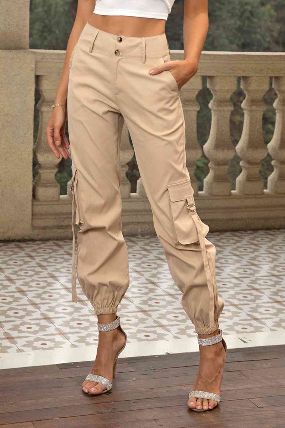 High Waist Cargo Pants Bazaarbey