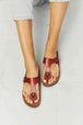 MMShoes Drift Away T-Strap Flip-Flop in Red Trendsi