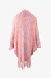 Multicolored Fringe Trim Poncho Bazaarbey