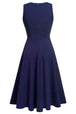 Round Neck Sleeveless Lace Trim Dress -BazaarBey - www.shopbazaarbey.com