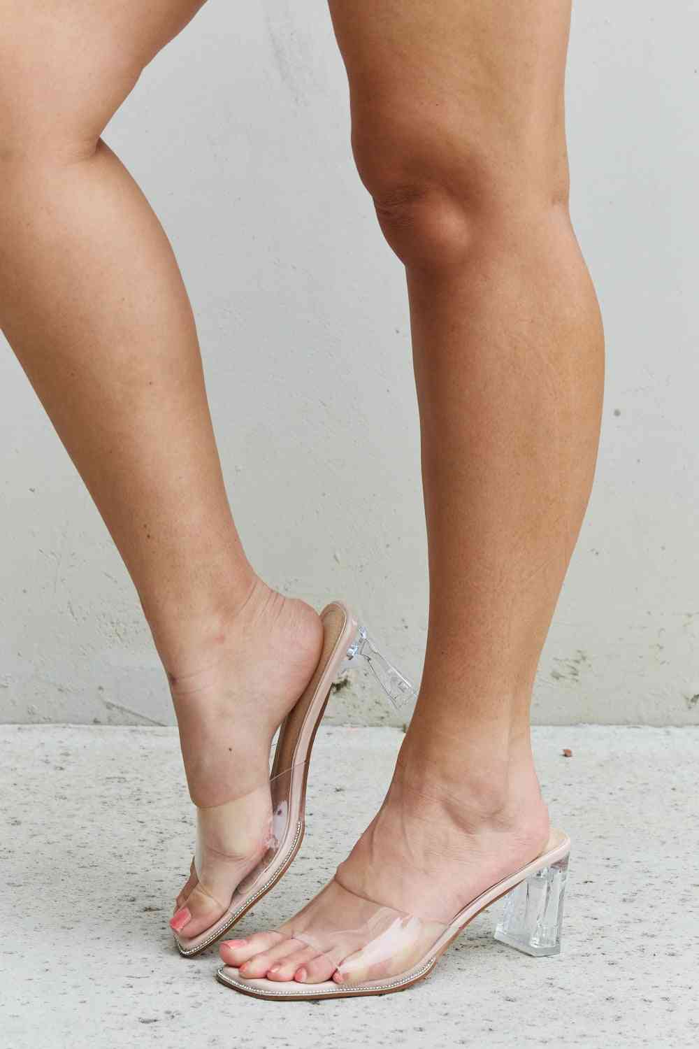  Make Myself Clear Mule Block Heels Trendsi