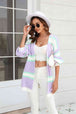  Ribbed Dropped Shoulder  Cardigan Trendsi