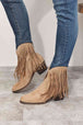  Women's Fringe Cowboy Western Ankle Boots Trendsi