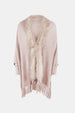 Fringe Open Front Long Sleeve Poncho Bazaarbey