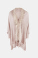 Fringe Open Front Long Sleeve Poncho Bazaarbey