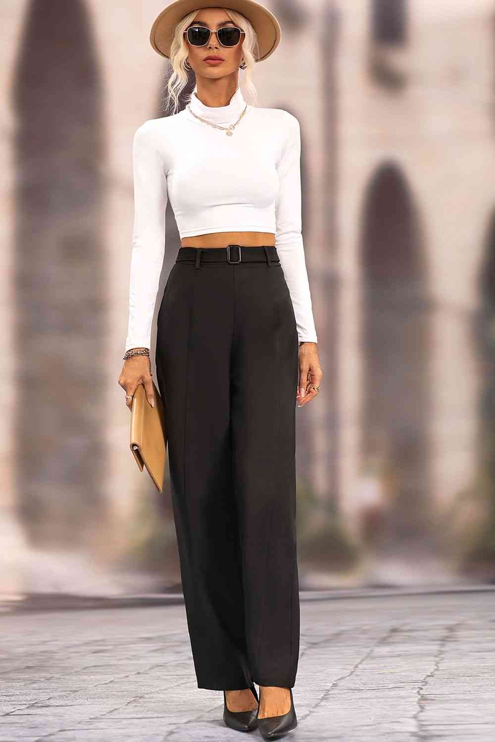 Long Loose Fit Straight Pants Bazaarbey