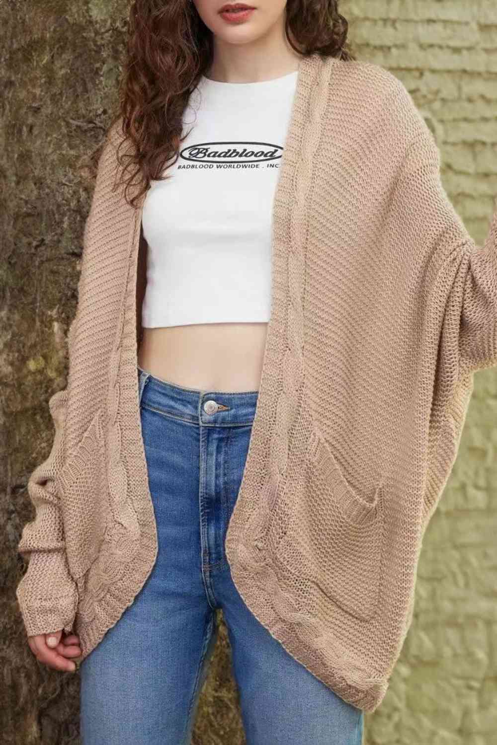   Cardigan with Pockets Trendsi