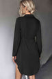 Belted  High-Low Shirt Dress -BazaarBey - www.shopbazaarbey.com