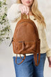  PU Leather Woven Backpack Bazaarbey