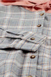 Plaid Drawstring Hooded Shirt Jacket Trendsi