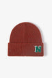 Letter N Patch Cuffed Knit Beanie Trendsi