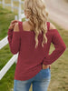 Full Size Cutout Cold Shoulder Blouse Trendsi