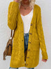 BazaarBey Cable-Knit Button Down Cardigan with Pockets Bazaarbey