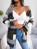 Striped Rib-Knit   Cardigan Trendsi