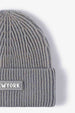 NEWYORK Patch Rib-Knit Cuffed Beanie Trendsi