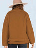 Zip-Up Belted Sherpa Jacket Trendsi