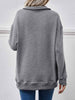 Collared Neck Dropped Shoulder Sweatshirt Bazaarbey