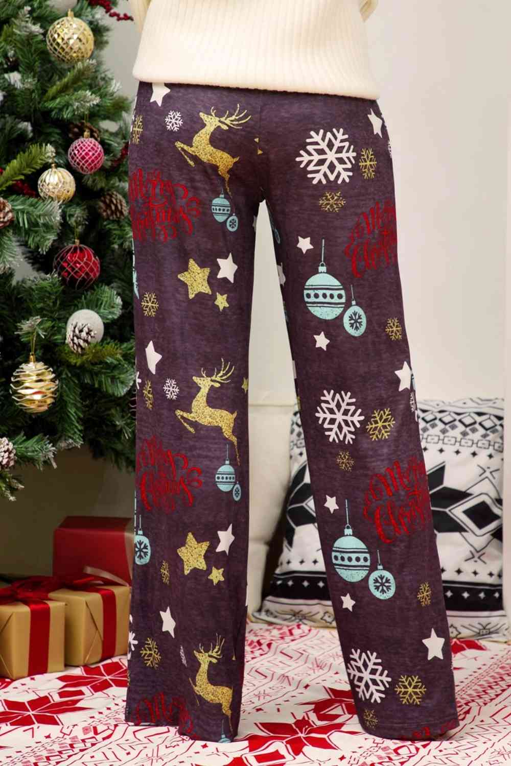 Christmas Straight Leg Pants Bazaarbey