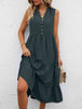 V-Neck Sleeveless Tiered Dress -BazaarBey - www.shopbazaarbey.com