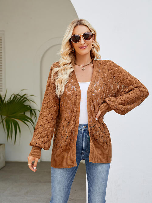   Lantern Sleeve Cardigan Trendsi