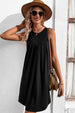 Round Neck Sleeveless Mini Dress -BazaarBey - www.shopbazaarbey.com