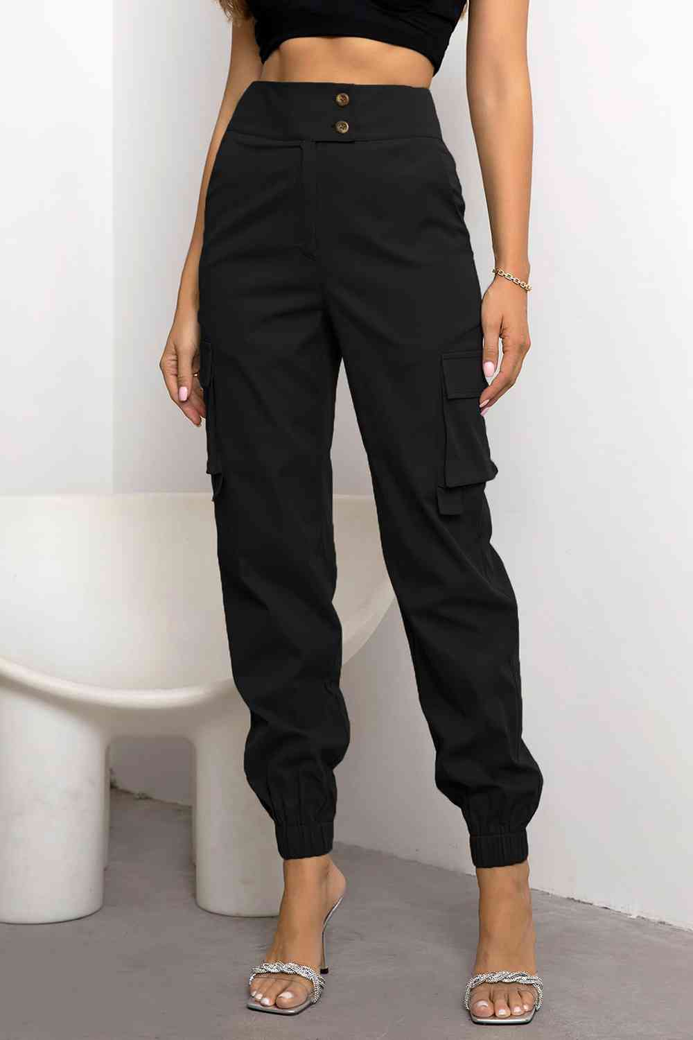 High Waist Cargo Pants Bazaarbey