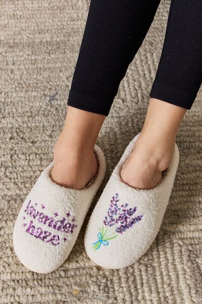 dy Sequin Pattern Cozy Slippers Trendsi