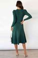 Round Neck Long Sleeve Tie Waist Sweater Dress Bazaarbey