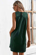 Round Neck Sleeveless Mini Dress -BazaarBey - www.shopbazaarbey.com