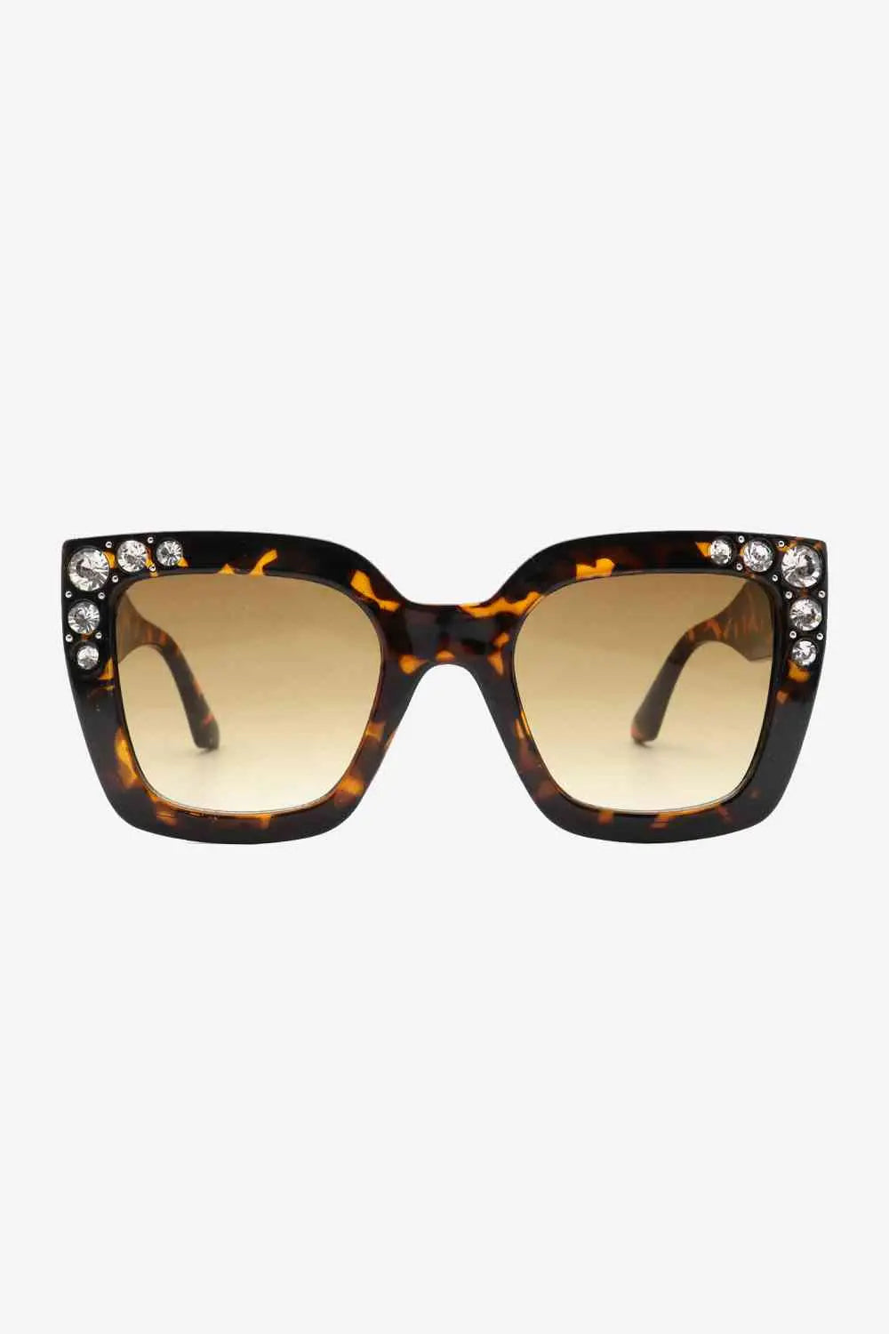 Inlaid Rhinestone ycarbonate Sunglasses Trendsi