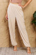 HYFVE Chic For Days High Waist Drawstring Cargo Pants in Ivory Bazaarbey