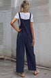 Wide Leg Overalls with Front Pockets Bazaarbey