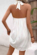Textured Halter Neck Mini Dress -BazaarBey - www.shopbazaarbey.com