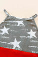 Star and Stripe Color Block Curved Hem Tank Bazaarbey