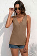 Buttoned Deep V Tank Bazaarbey