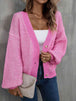 V-Neck Dropped Shoulder Cardigan Trendsi