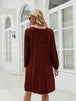 Cable-Knit Long Sleeve Sweater Dress Bazaarbey