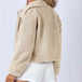 Long Sleeve Collared Neck Sherpa Jacket Trendsi