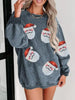  Santa Patch Ribbed Sweatshirt Bazaarbey